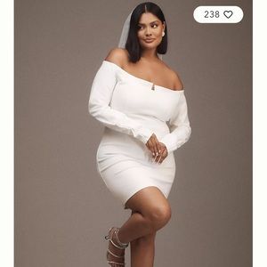 BHLDN Gianna Off-The-Shoulder Twofer Dress size L